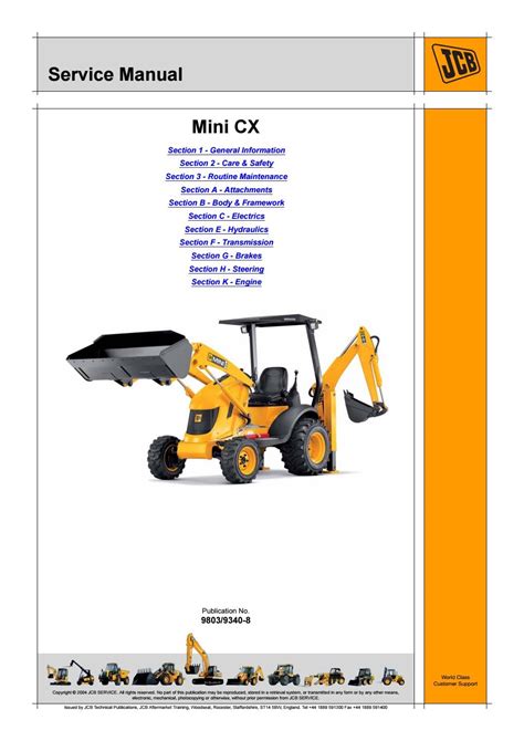 Jcb mini cx backhoe loader service manual. - Mitsubishi engine 4d56 workshop manual for 1994 and subsequent.